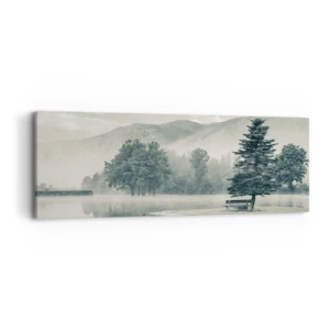 Quadro su tela - Stampe su Tela - Il lago dorme ancora - 90x30 cm