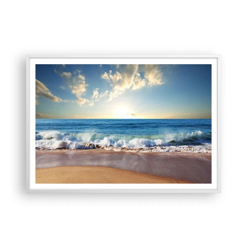 Poster in cornice bianca - Insieme movimento e immobilità - 100x70 cm