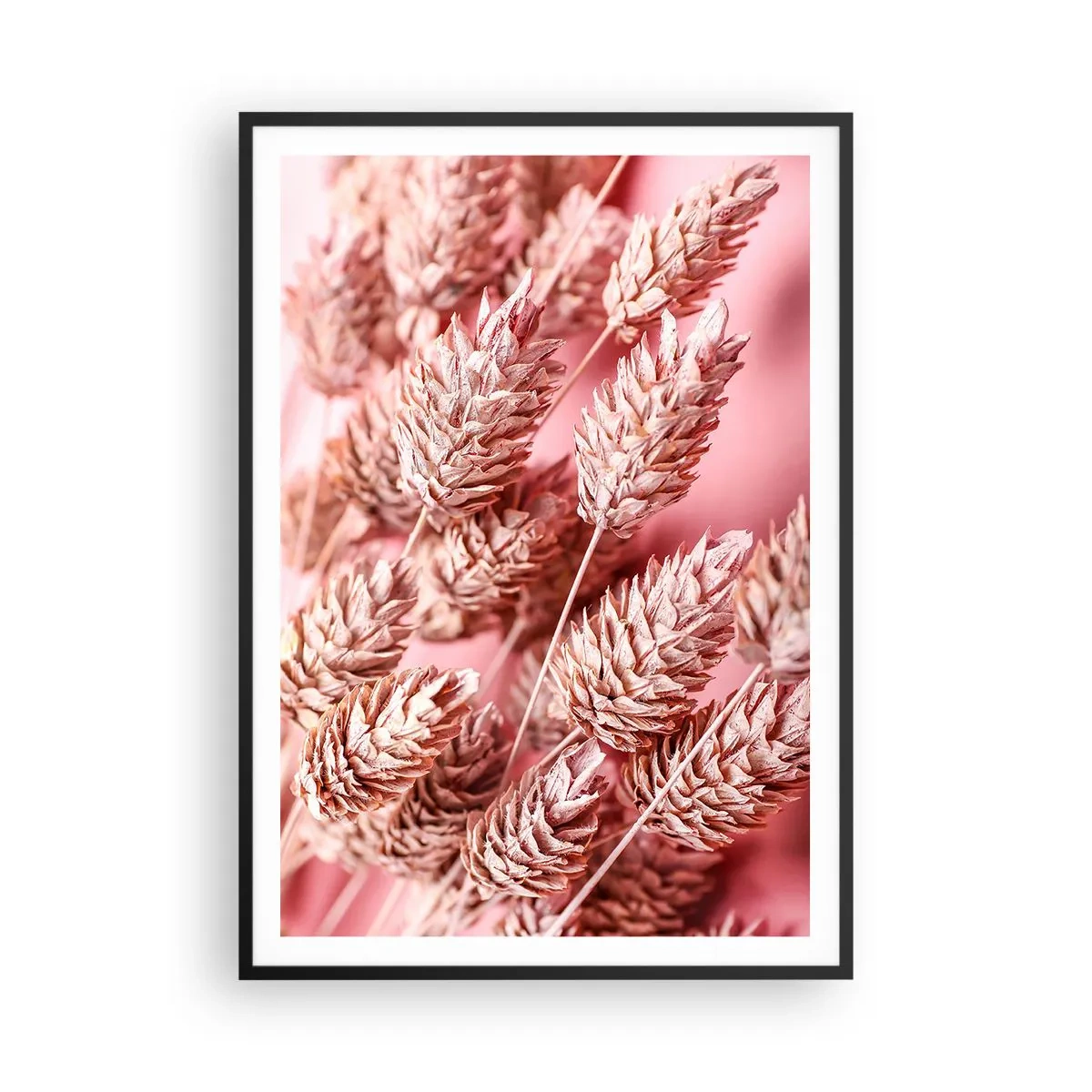 Poster in cornice nera - Cascata di fiori in rosa - 70x100 cm