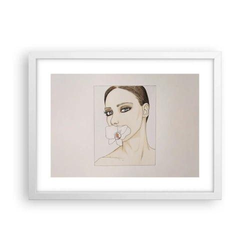Poster in cornice bianca - Simbolo di eleganza e bellezza - 40x30 cm