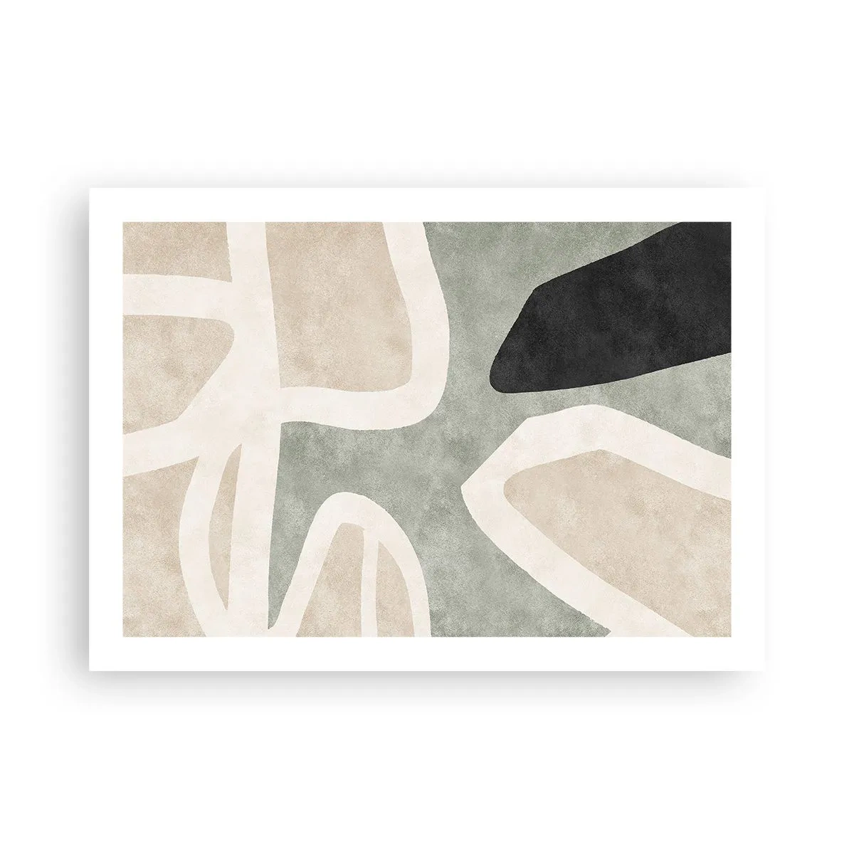 Poster - Composizione con motivi in nero - 70x50 cm