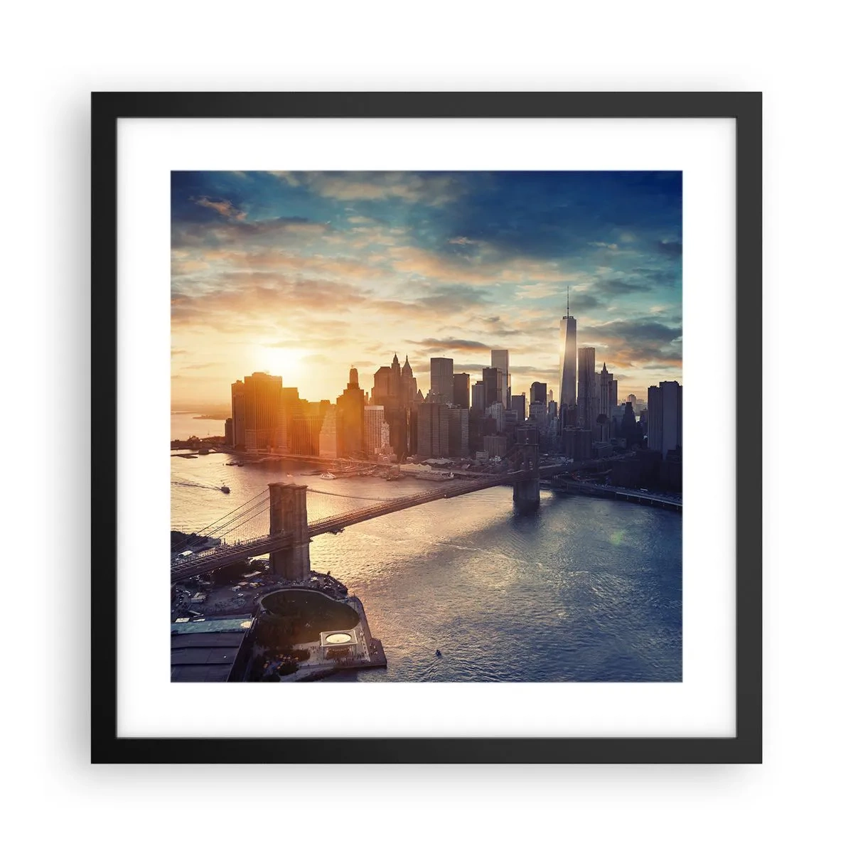 Poster in cornice nera - Il monumento alla cultura dell'occidente - 40x40 cm