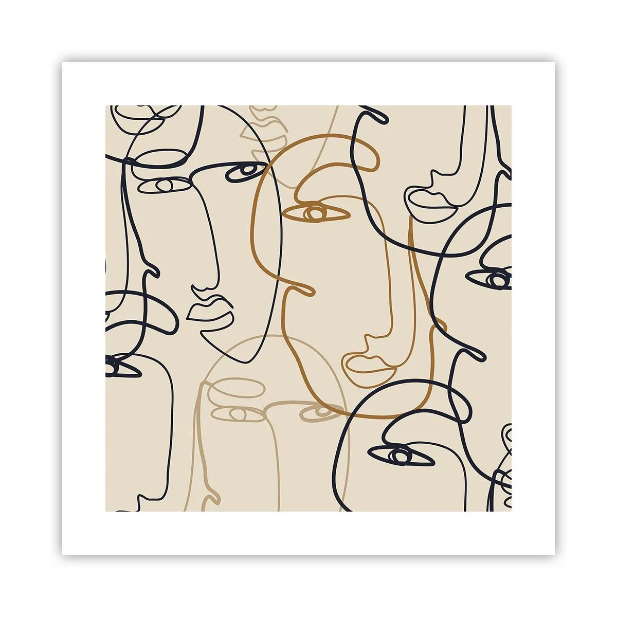 Poster - Ritratto multiplo - 40x40 cm