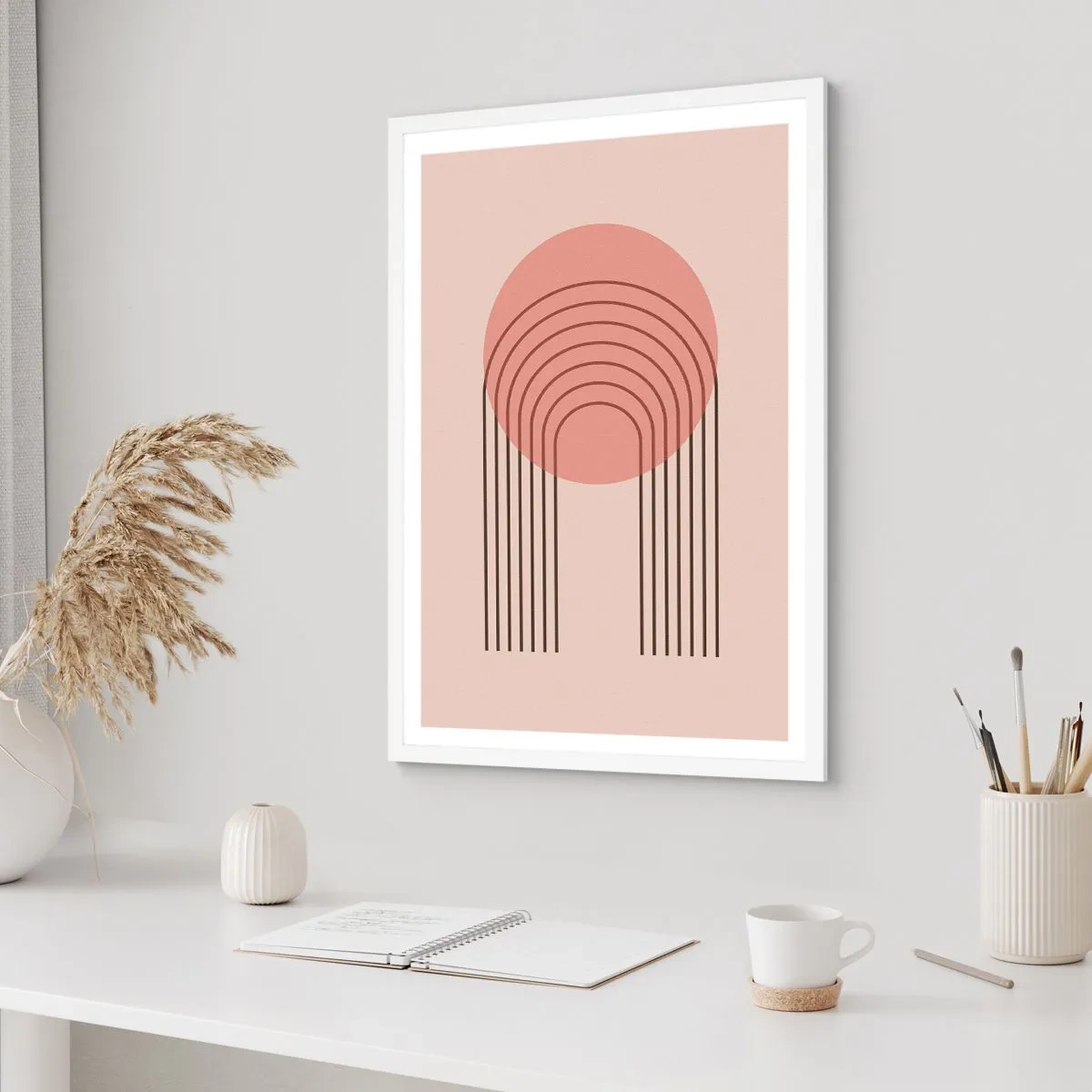 Poster in cornice bianca - Attrazione irresistibile - 40x50 cm