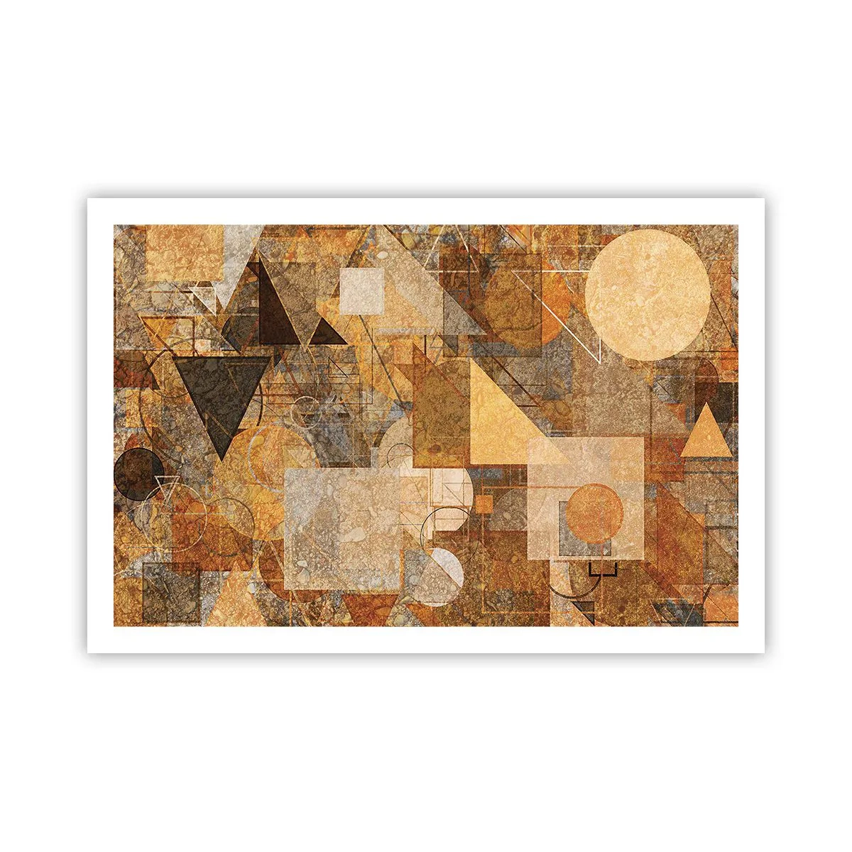 Poster - Studio cubista in marrone - 91x61 cm