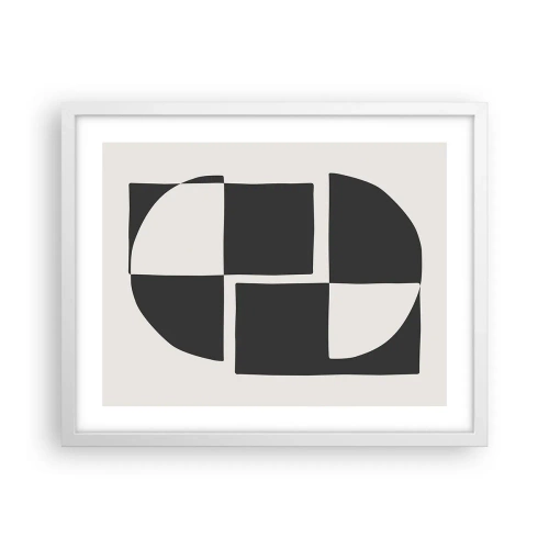 Poster in cornice bianca - Antitesi - sintesi - 50x40 cm