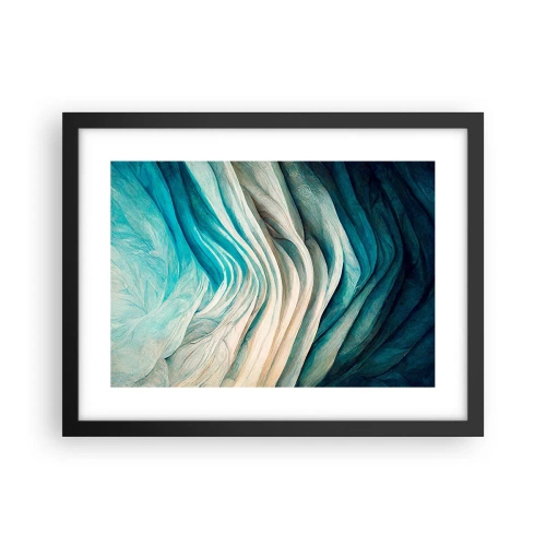 Poster in cornice nera - Blu insaziabile - 40x30 cm