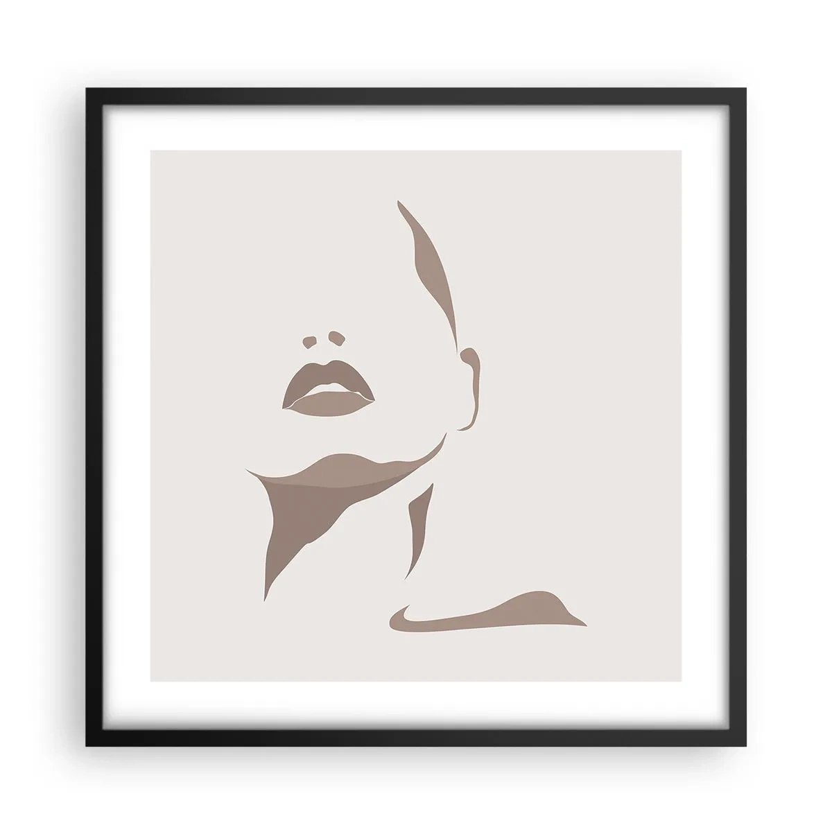 Poster in cornice nera - Fatta di luce e ombra - 50x50 cm