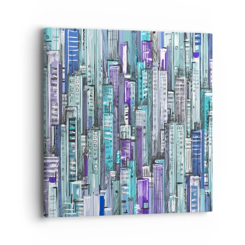 Quadro su tela - Stampe su Tela - Bluastri dal cielo - 40x40 cm