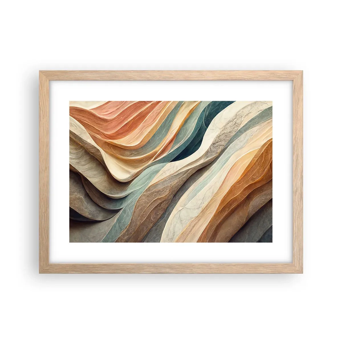 Poster in cornice rovere chiaro - L'attimo prima del cambiamento - 40x30 cm