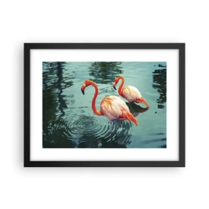 Poster in cornice nera - Adesso siamo di moda - 40x30 cm