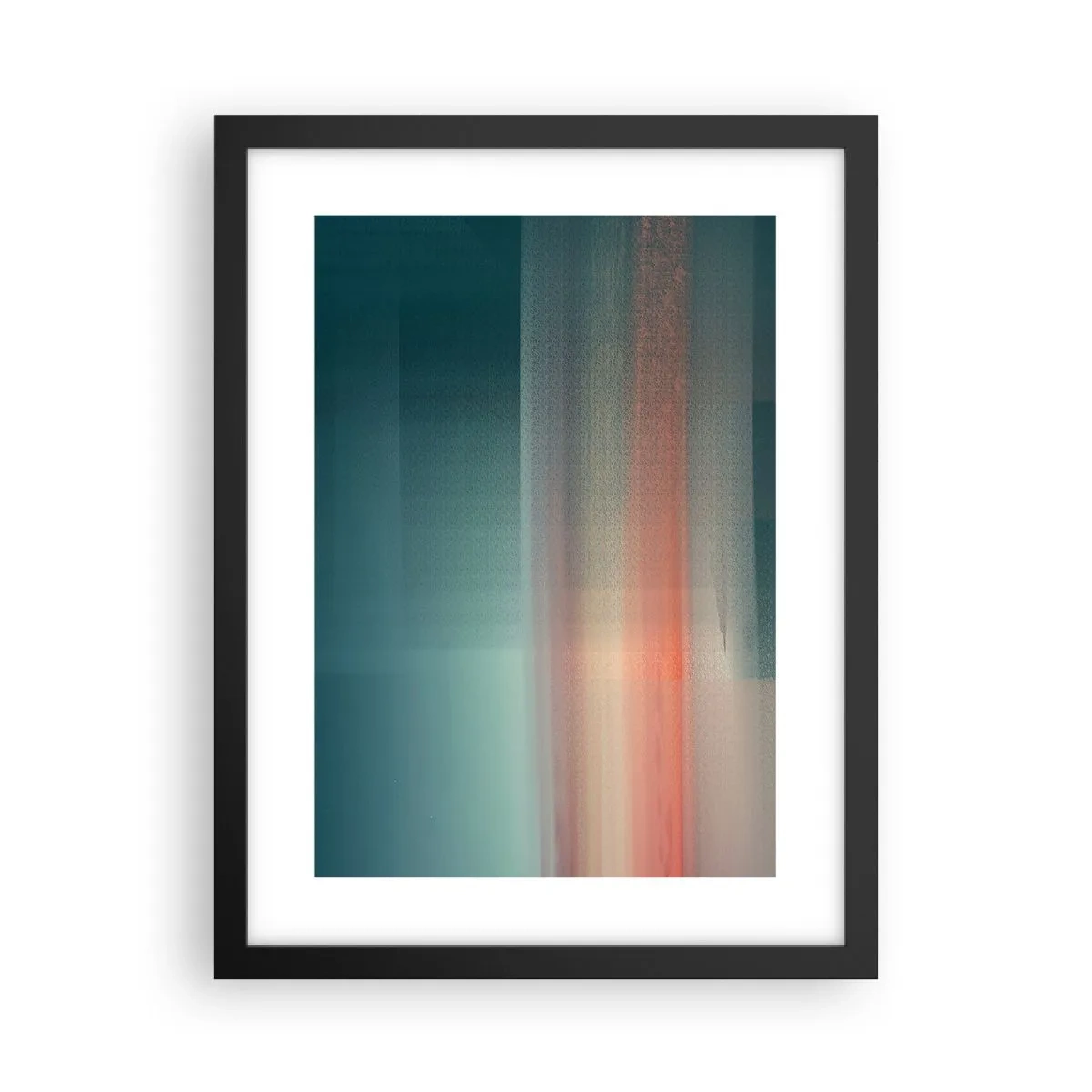 Poster in cornice nera - Astrazione: onde di luce - 30x40 cm
