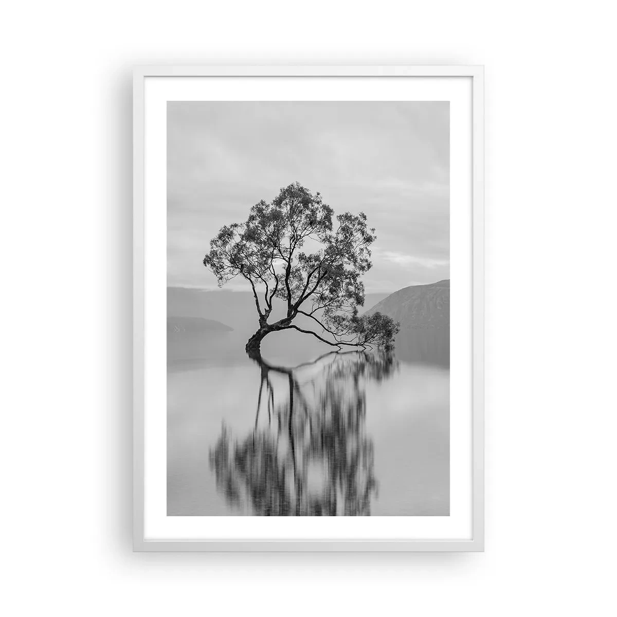 Poster in cornice bianca - C'è un paese così - 50x70 cm