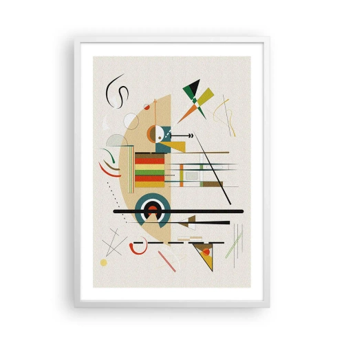 Poster in cornice bianca - E il mondo ride - 50x70 cm