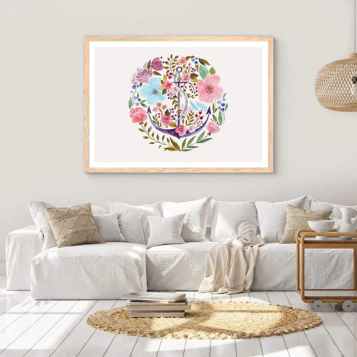 Poster in cornice rovere chiaro - Il bel sogno del marinaio - 70x50 cm