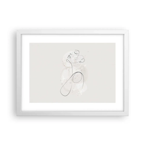 Poster in cornice bianca - La spirale della bellezza - 40x30 cm