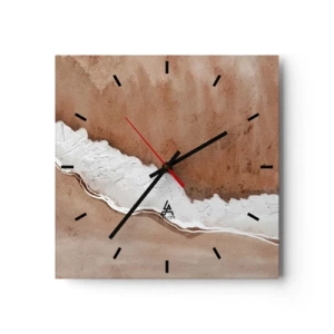 Orologio da parete - Orologio in Vetro - Nei colori della terra - 40x40 cm