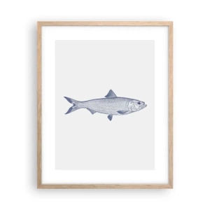 Poster in cornice rovere chiaro - Un saluto dai mari del nord - 40x50 cm