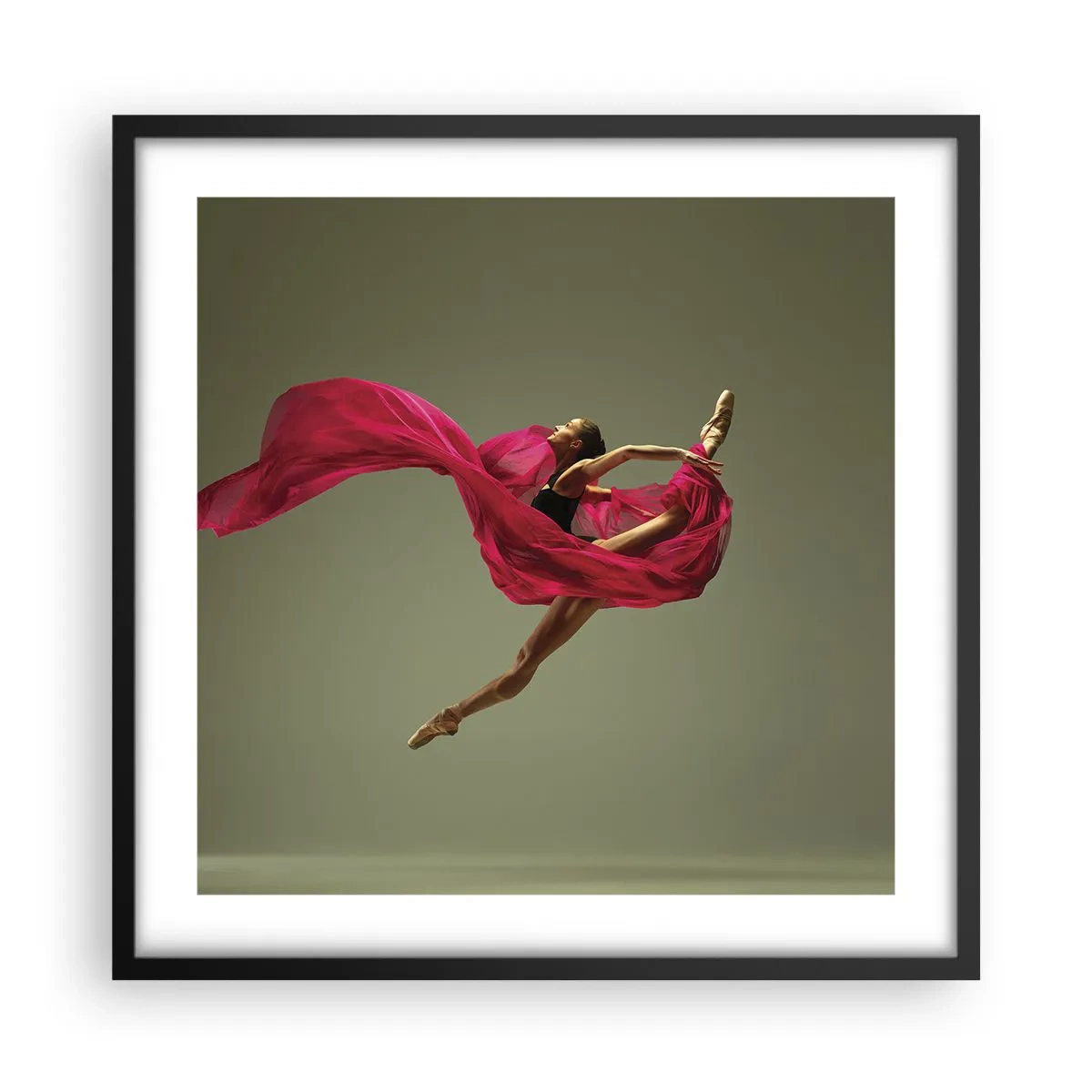 Poster in cornice nera - Fiamma danzante - 50x50 cm