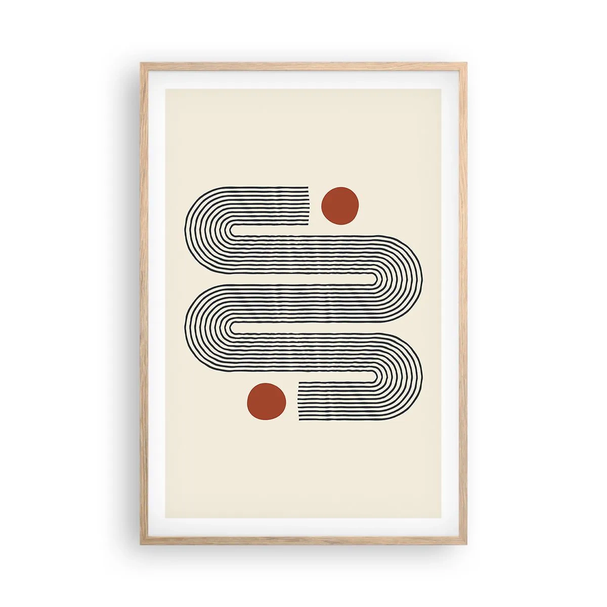 Poster in cornice rovere chiaro - Dall'inizio alla fine - 61x91 cm