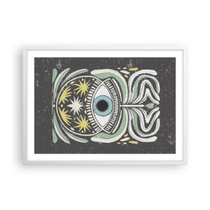 Poster in cornice bianca - Rituali tribali - 70x50 cm