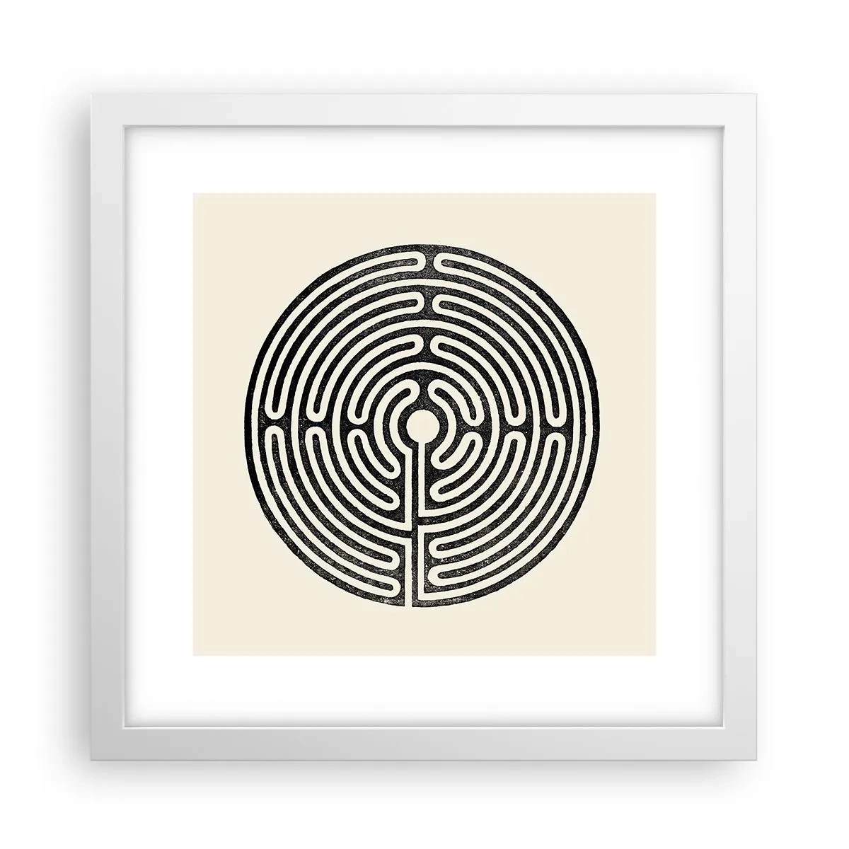 Poster in cornice bianca - Ordine misterioso - 30x30 cm