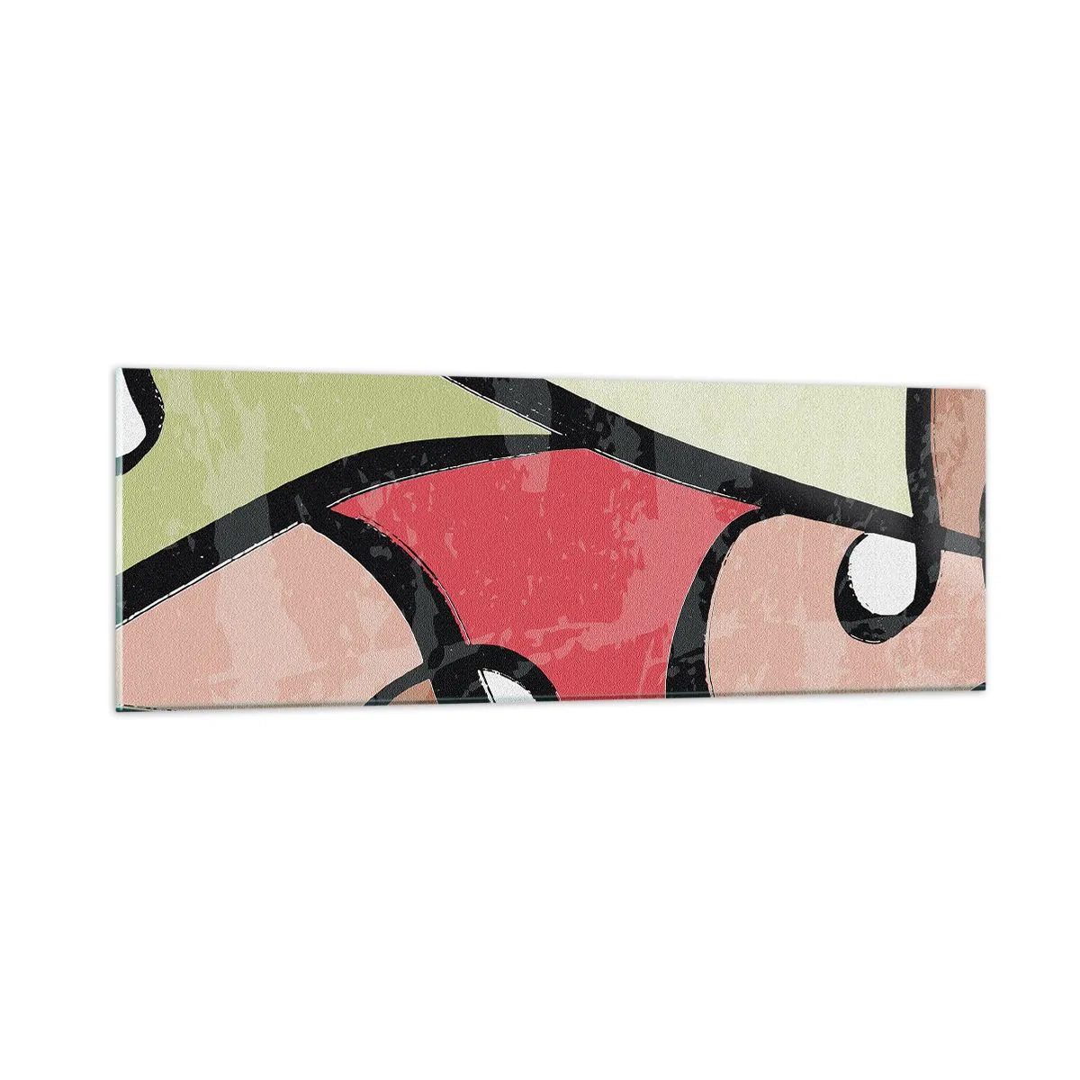 Quadro su vetro - Piroette tra i colori - 90x30 cm