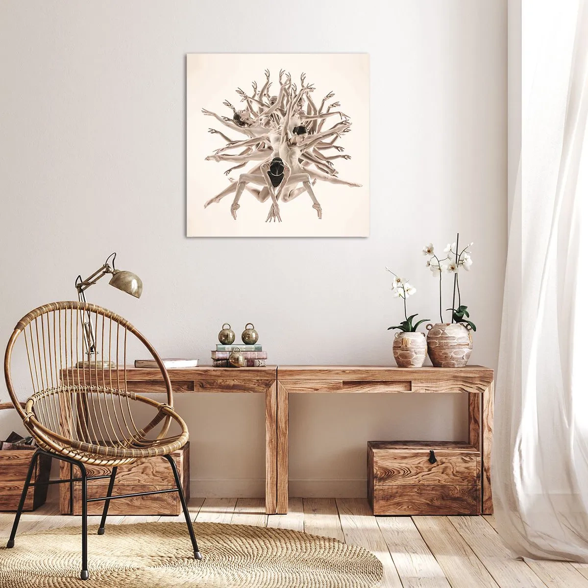 Quadro su tela - Stampe su Tela - Fiorendo nella danza - 40x40 cm