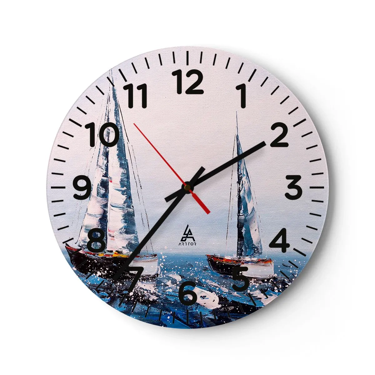 Orologio da parete - Orologio in Vetro - Fratellanza nel vento - 40x40 cm