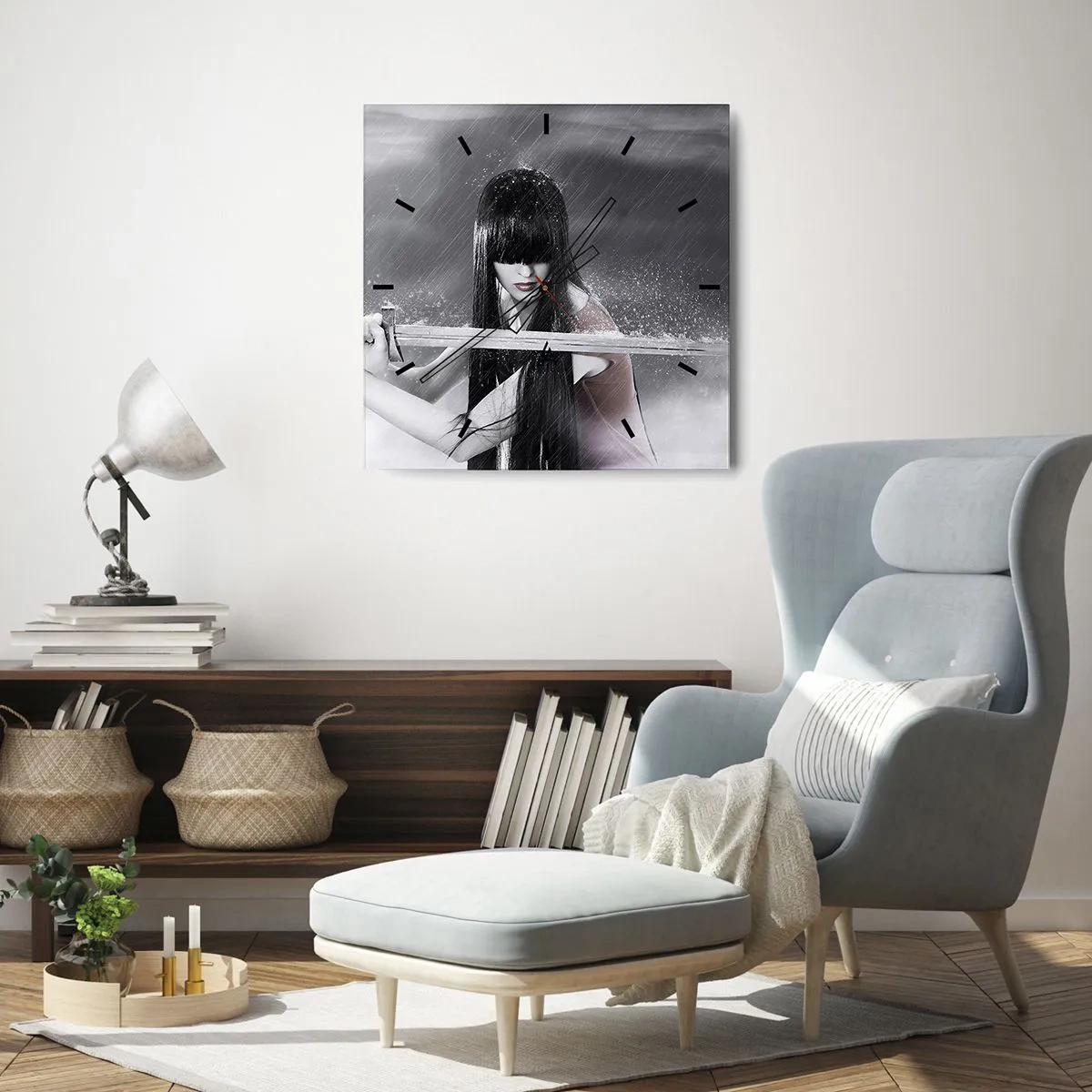 Orologio da parete - Orologio in Vetro - Bella e pericolosa - 40x40 cm