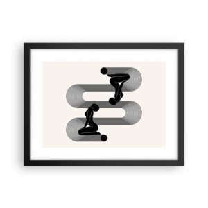 Poster in cornice nera - Simmetria sensuale - 40x30 cm