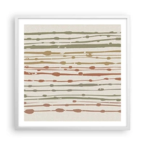 Poster in cornice bianca - La notazione musicale dei colori - 60x60 cm