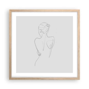 Poster in cornice rovere chiaro - La musica del corpo - 50x50 cm
