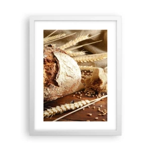 Poster in cornice bianca - Appetitoso, profumato, croccante - 30x40 cm
