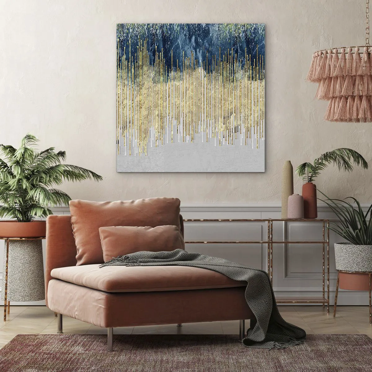 Quadro su tela - Stampe su Tela - Confine dorato - 40x40 cm