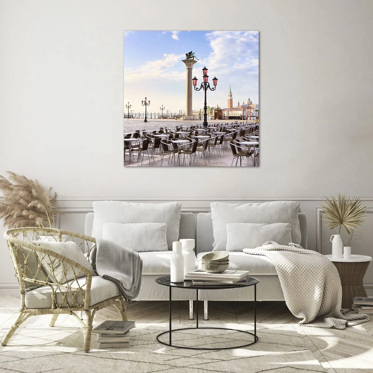 Quadro su vetro - Venite a tavola - 50x50 cm