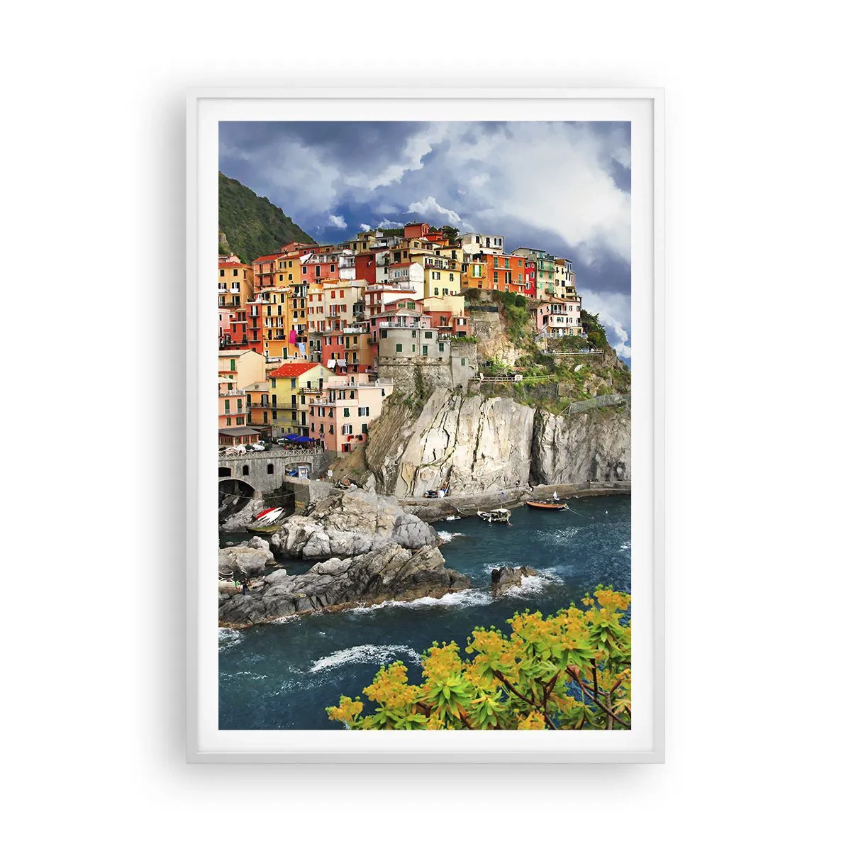 Poster in cornice bianca - Aggrappate alla roccia - 70x100 cm