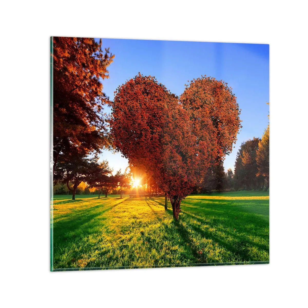 Quadro su vetro - Come non amare l'autunno - 40x40 cm