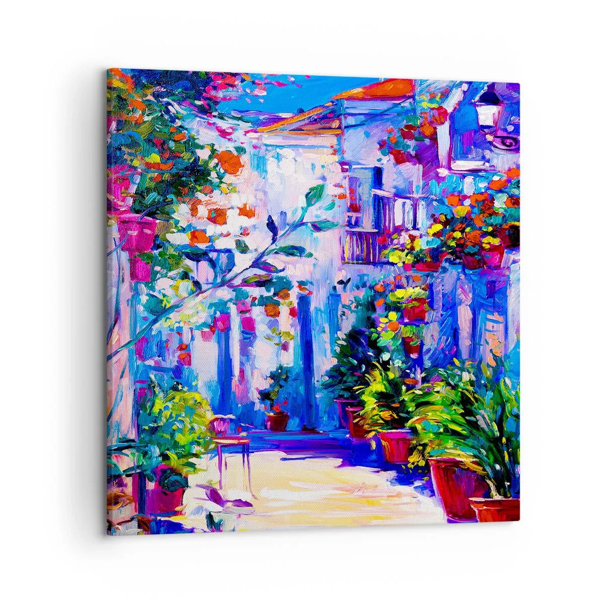 Quadro su tela - Stampe su Tela - Impressionismo: stradina italiana - 50x50 cm
