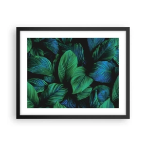 Poster in cornice nera - Nella folla verde - 50x40 cm
