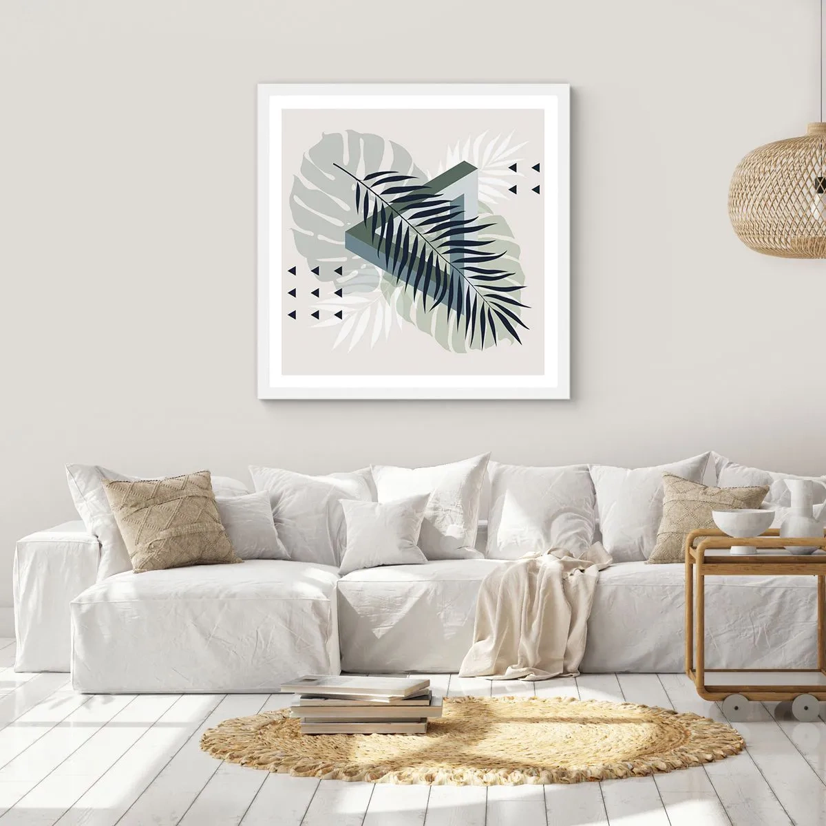 Poster in cornice bianca - Natura e geometria: due ordini? - 50x50 cm