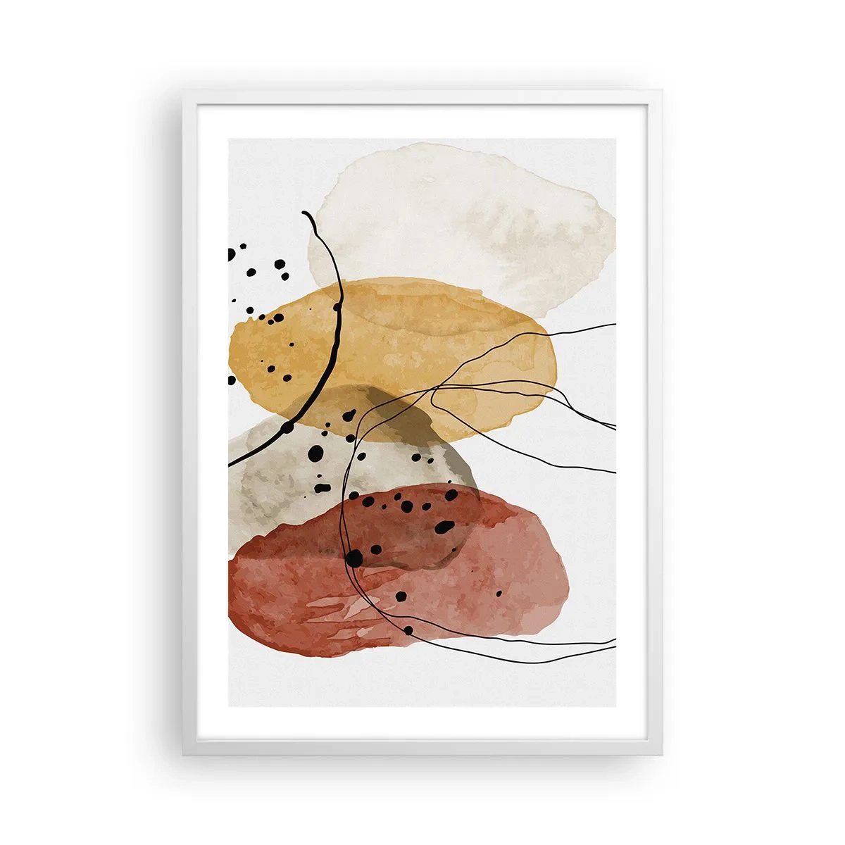 Poster in cornice bianca - Come aria leggera e trasparente - 50x70 cm