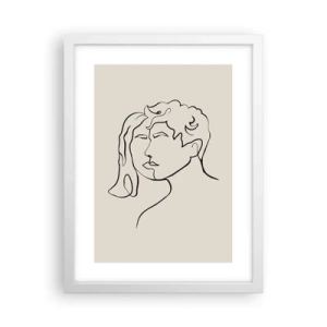 Poster in cornice bianca - E divennero una cosa sola - 30x40 cm