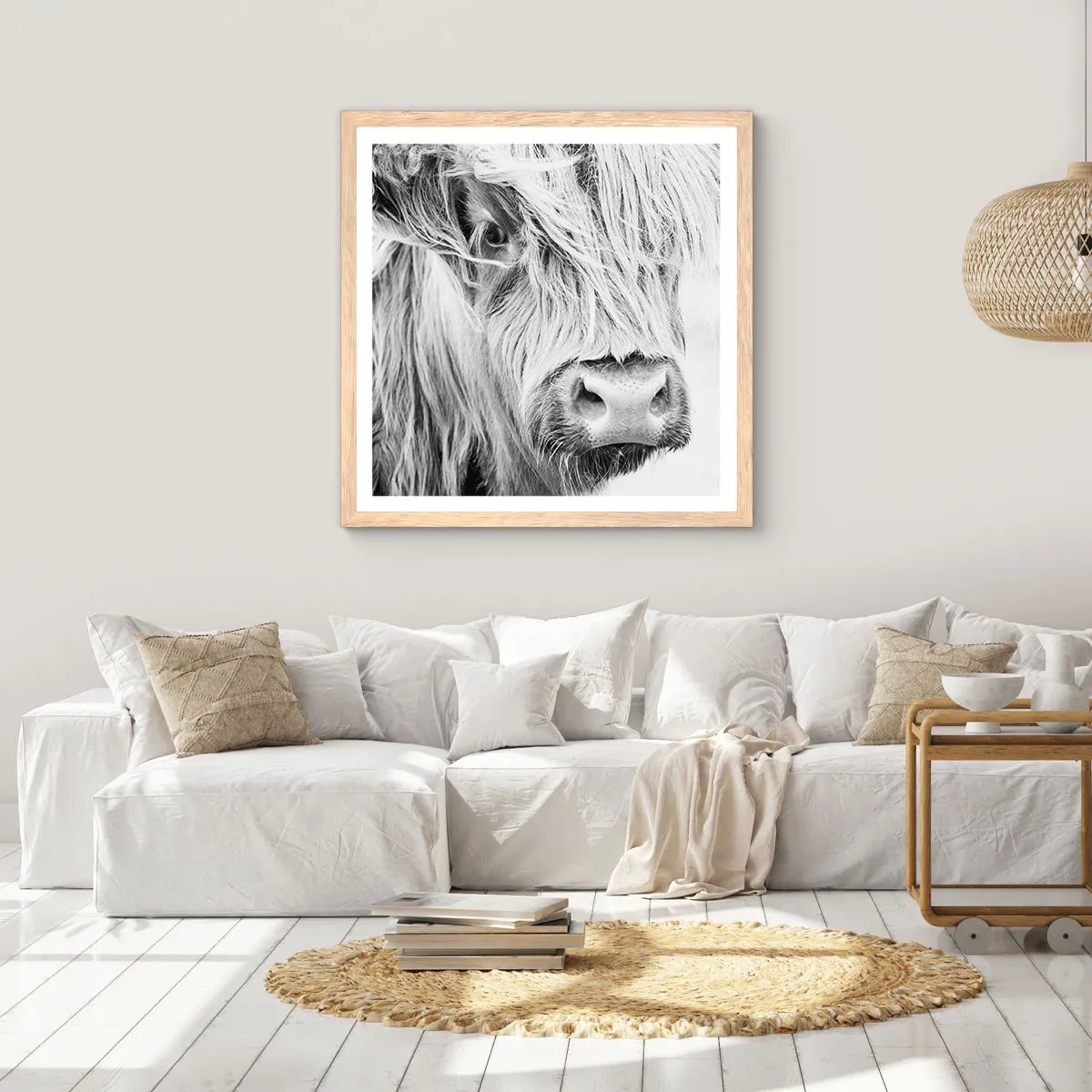 Poster in cornice rovere chiaro - Selvaticità scozzese - 30x30 cm