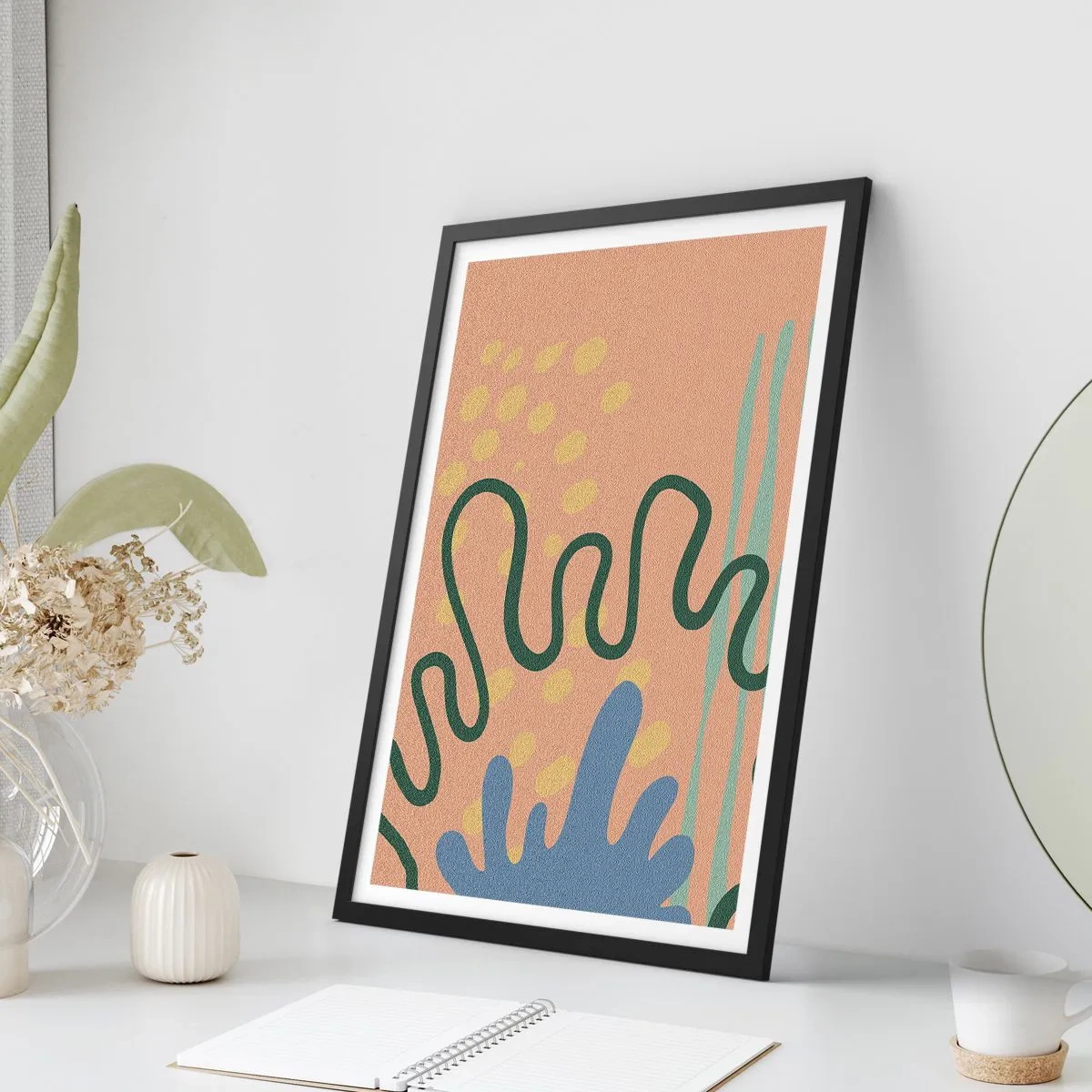 Poster in cornice nera - Astrazione: varietà della natura - 61x91 cm