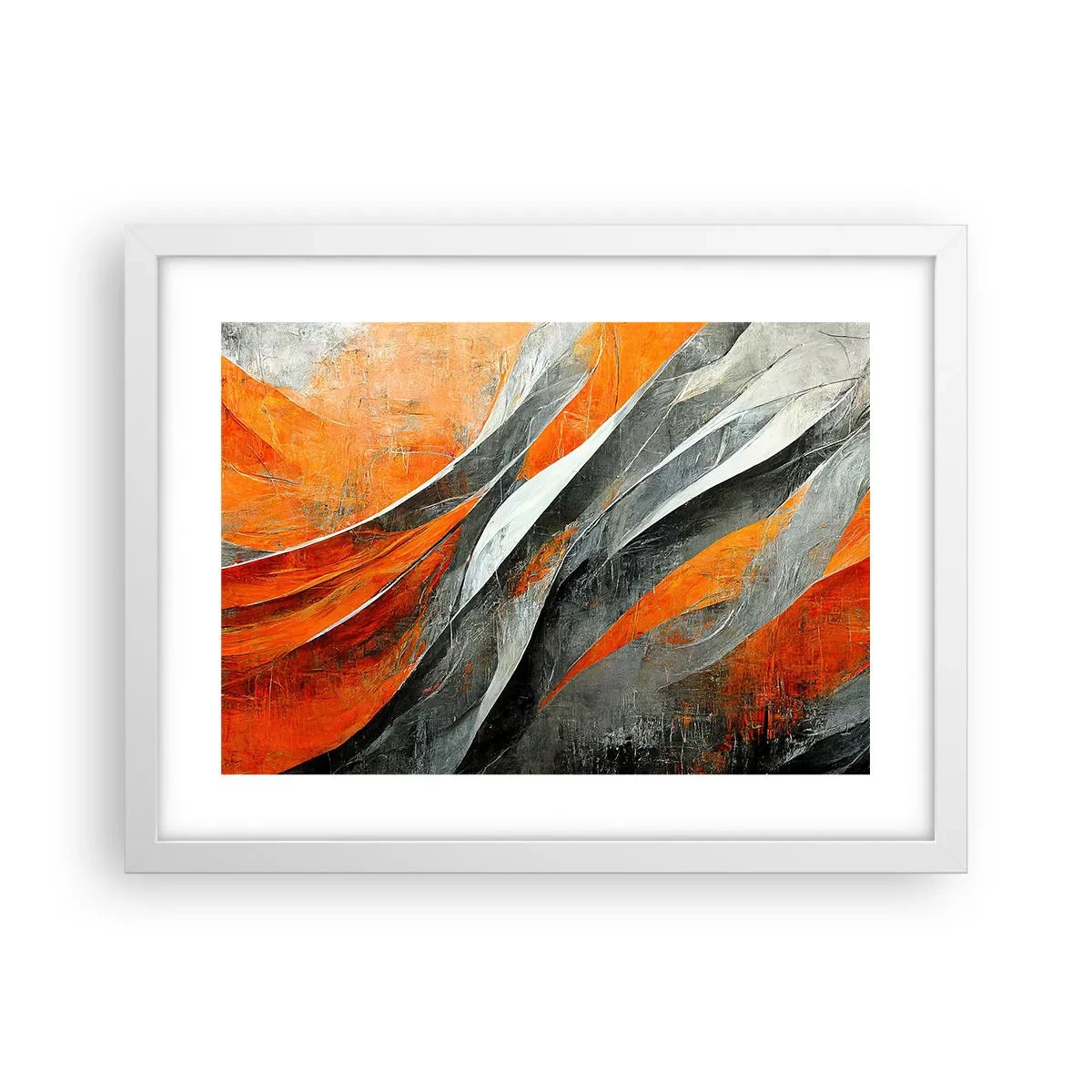 Poster in cornice bianca - Caldo e freddo - 40x30 cm