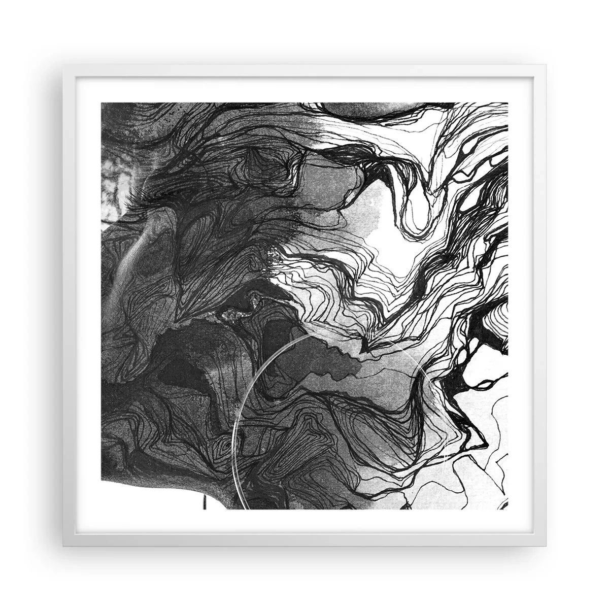 Poster in cornice bianca - Aggrovigliata nei sogni - 60x60 cm