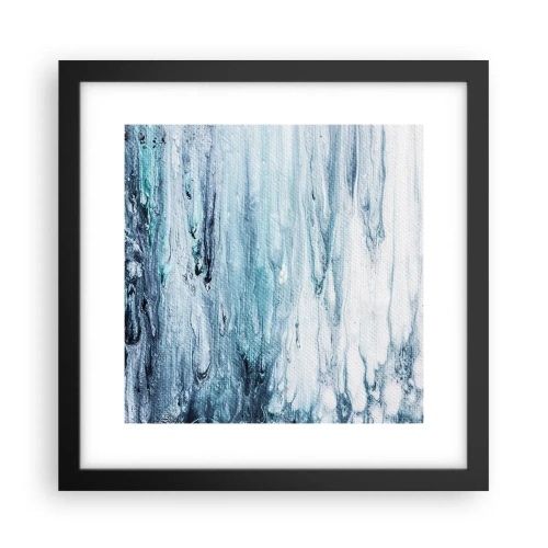 Poster in cornice nera - Ghiaccio blu - 30x30 cm