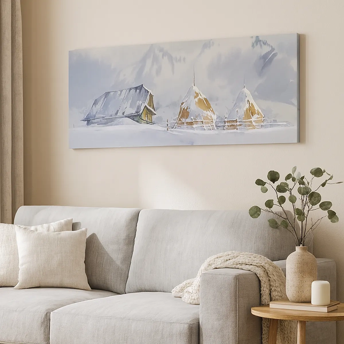 Quadro su tela - Stampe su Tela - Nella valle innevata - 30x30 cm