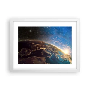 Poster in cornice bianca - Guardiamoci da lontano - 40x30 cm